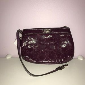 Patent leather wristlet
